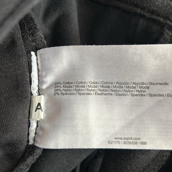 Vintage Esprit Black Ponte Knit Skinny Pant Size XS - Picture 7 of 7